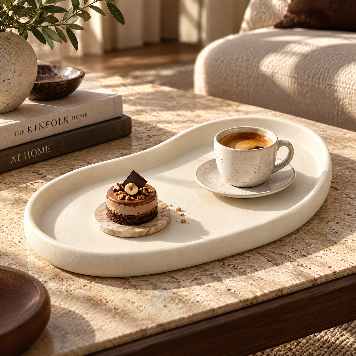 cvooe Sculptural Coffee Serving Tray – coffee table lifestyle