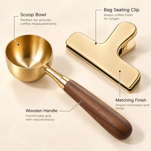 cvooe™ Artisan Coffee Scoop & Clip Set image 2
