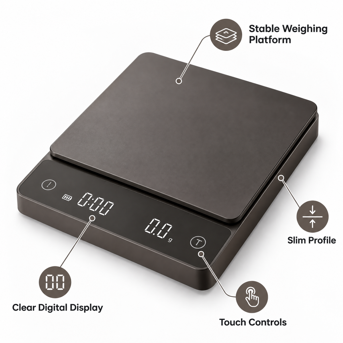 cvooe™ Minimalist Coffee Brewing Scale image 2