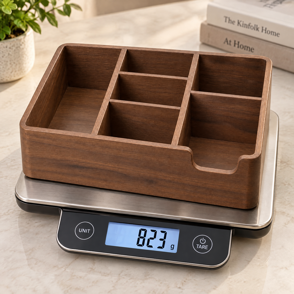 cvooe™ Wooden Coffee Station Organizer — organizer weight illustration 823 grams