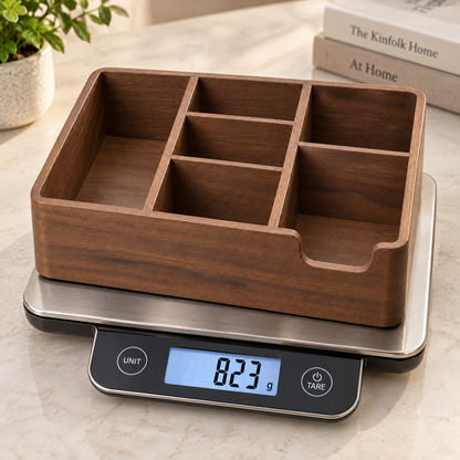 cvooe™ Wooden Coffee Station Organizer — organizer weight illustration 823 grams