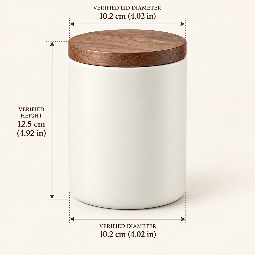 cvooe™ coffee canister dimension diagram