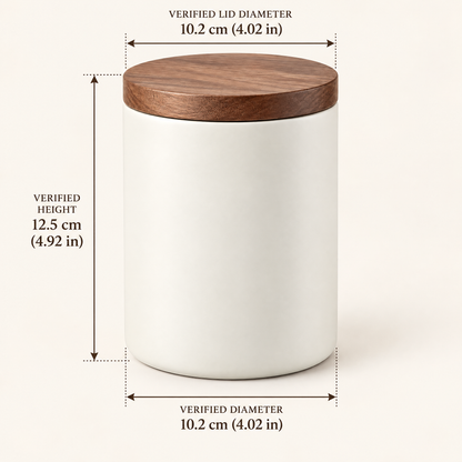 cvooe™ coffee canister dimension diagram