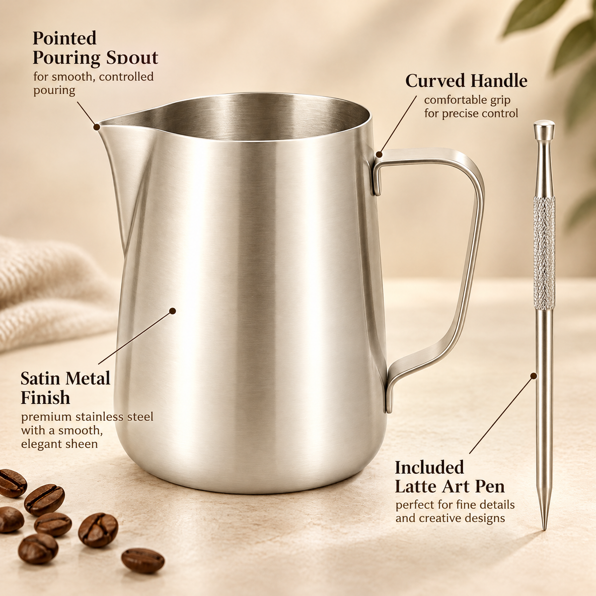 cvooe™ Barista Milk Frothing Pitcher Set image 2